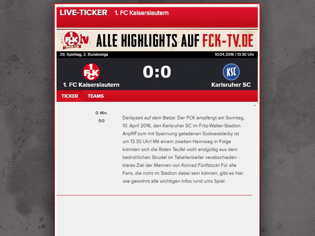 Heimspiel gegen Karlsruhe im FCK-Liveticker