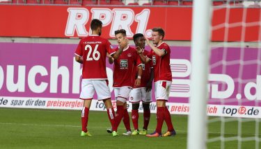 Spalvis, Tomic, Kwadwo und Kühlwetter bejubeln das 2:0, U23-Spiel gegen Morlautern, 23. August 2017