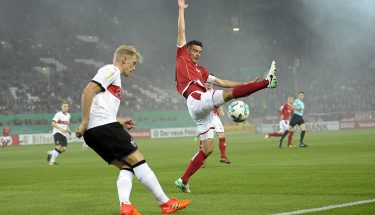 Christoph Moritz im Pokalduell mit dem VfB Stuttgart