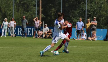 Anil Gözütok erzielt das 1:1 im Heimspiel der U19 gegen den Karlsruher SC