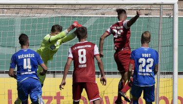Lukas Spalvis erzielt im Pokalspiel gegen Hoffenheim das 1:3