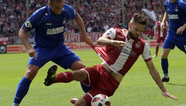 Lukas Spalvis im Spiel gegen den Karlsruher SC