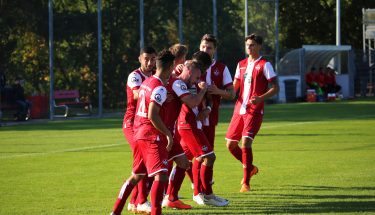 Torjubel im Heimspiel der U21 gegen Schott Mainz