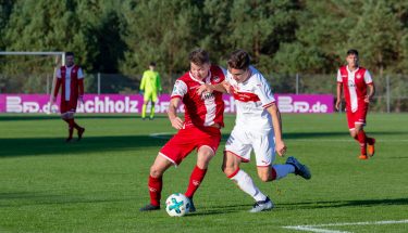 Maurice Neukirch im Spiel der U19 gegen den VfB Stuttgart