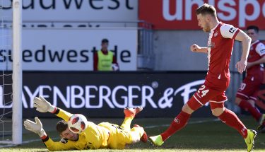 Christian Kühlwetter erzielt das 1:0 gegen Zwickau