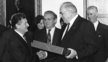 Fritz Walter und Helmut Kohl